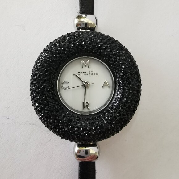 Marc by Marc Jacobs Limited Edition Black Crystal Watch - New & Boxed - Picture 1 of 15